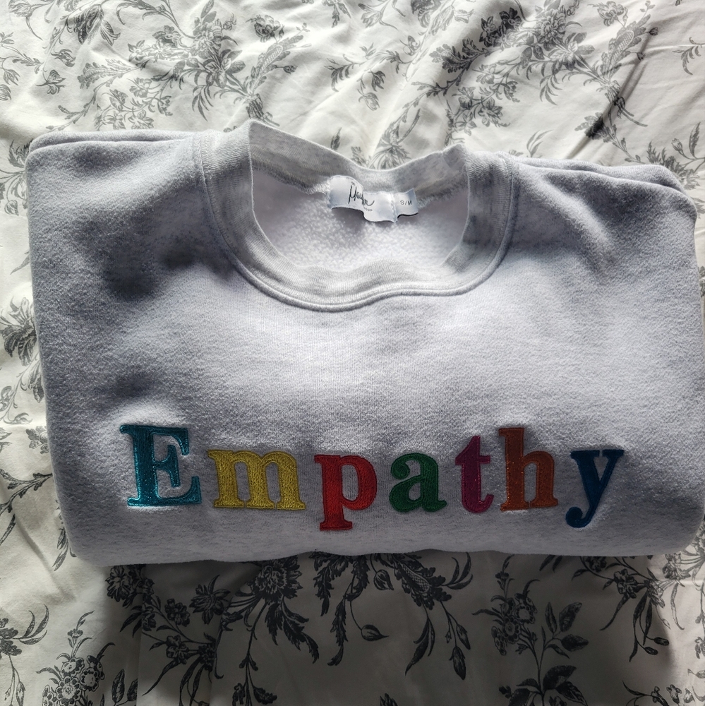 Mayfair group empathy crewneck sweatshirt size s/m grey